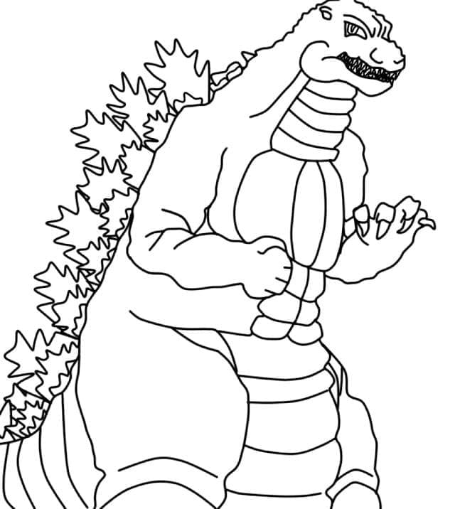 Godzilla de colorat p05