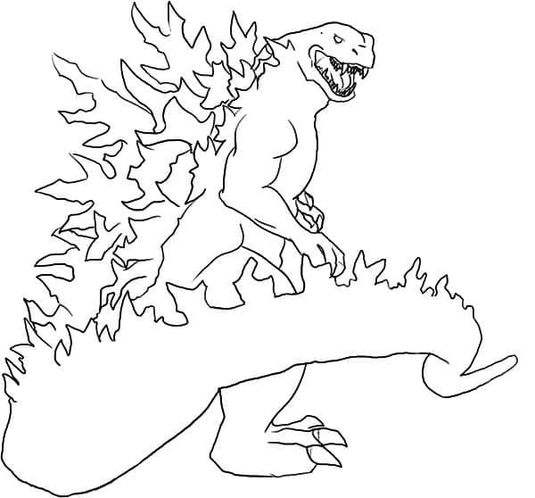 Godzilla de colorat p07