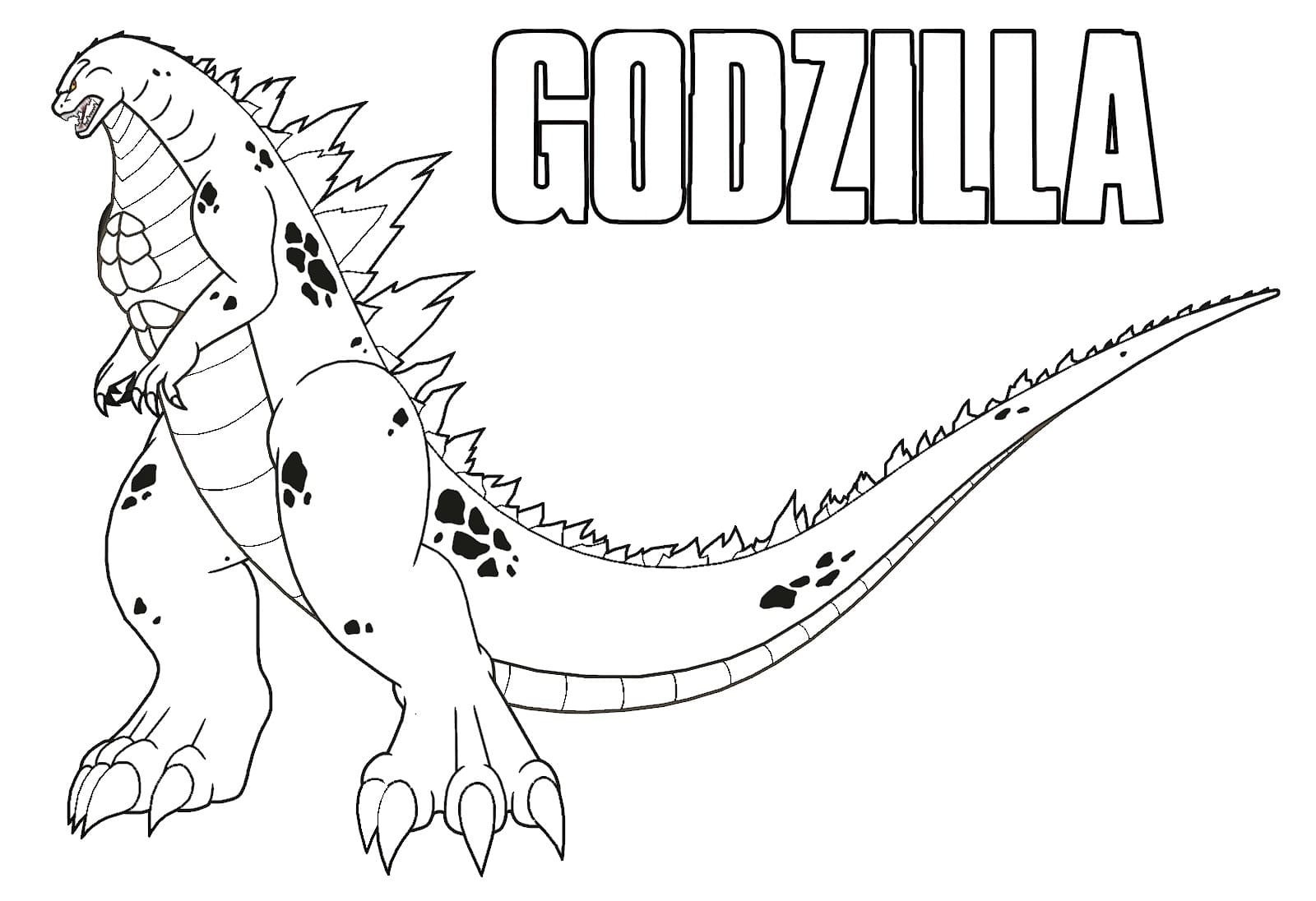 Godzilla de colorat p28