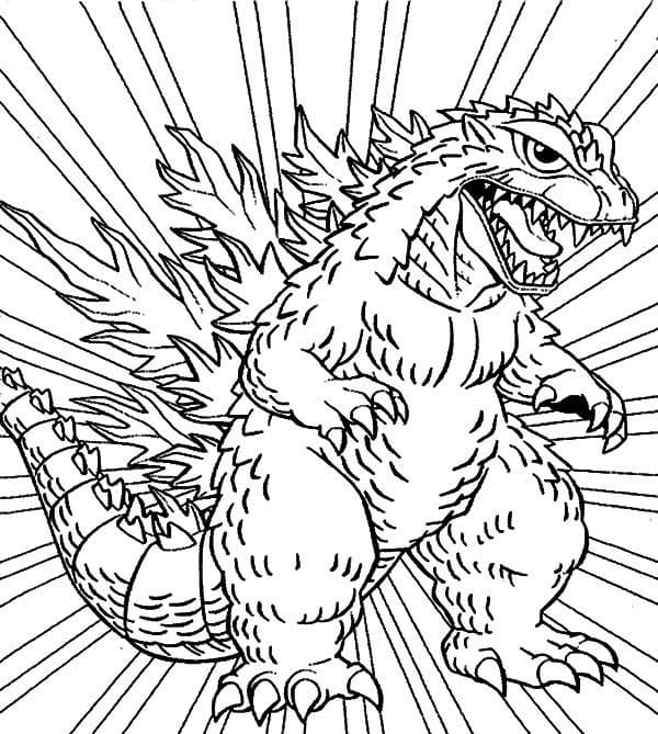 Godzilla de colorat p29