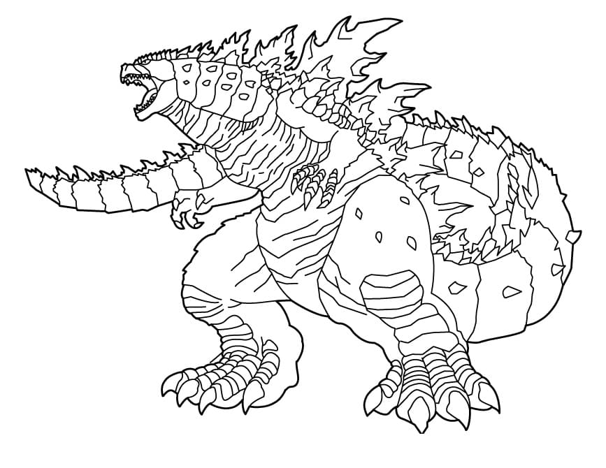 Godzilla de colorat p32