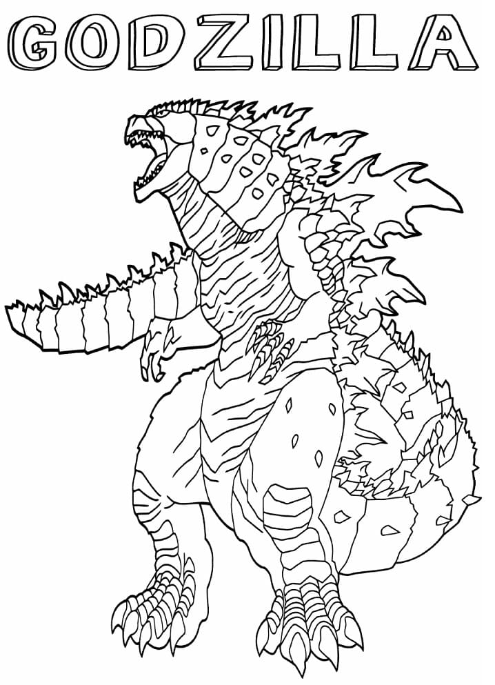 Godzilla de colorat p35