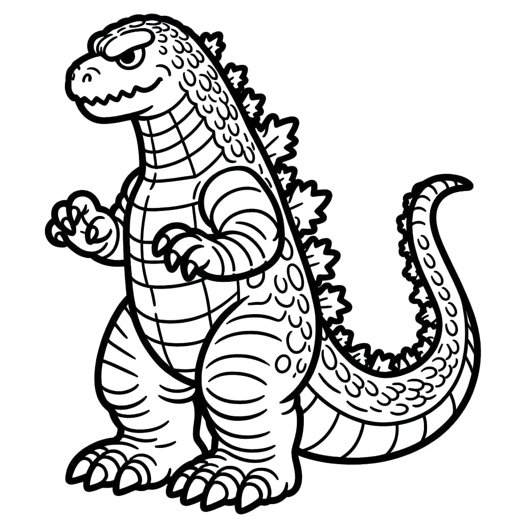 Fise de colorat cu Godzilla de colorat p44