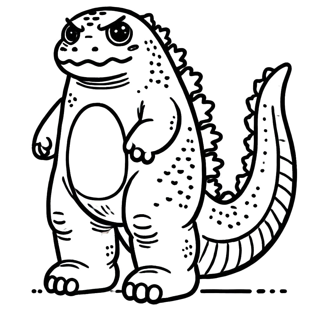 Fise de colorat cu Godzilla de colorat p46