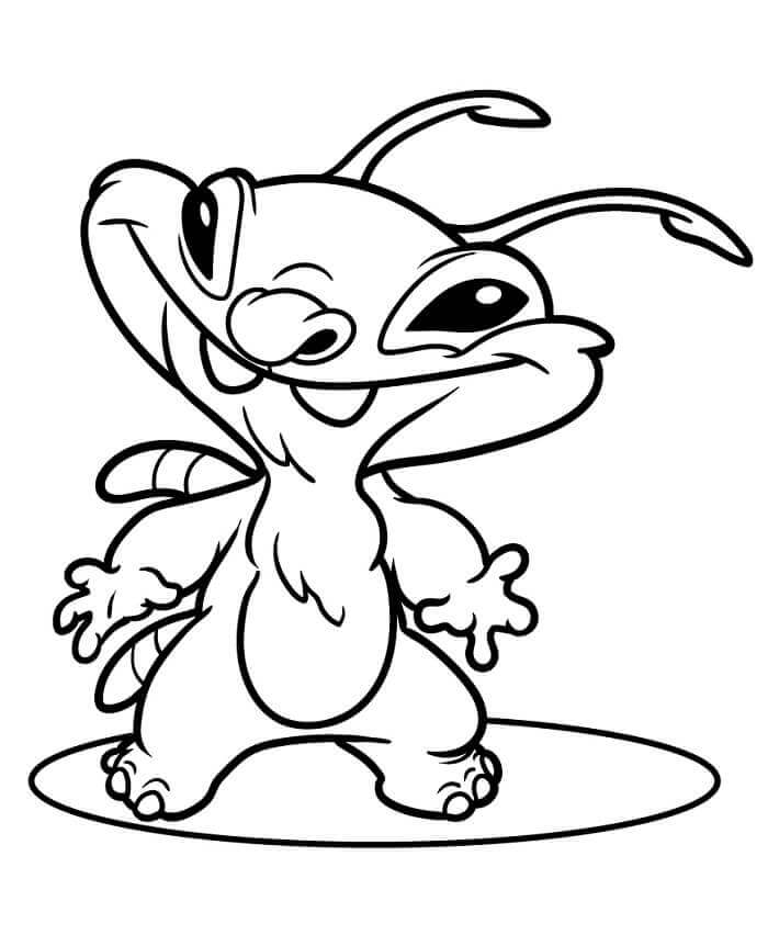 Fise de colorat cu Gratuite Lilo și Stitch Pentru Copii