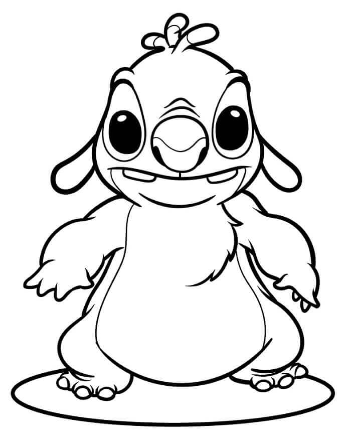 Fise de colorat cu Imprimabile Gratuite Lilo și Stitch Pentru Copii