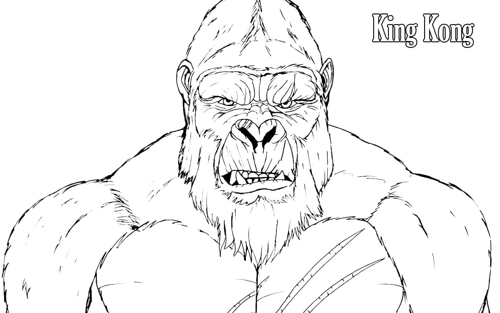 King Kong de colorat p02