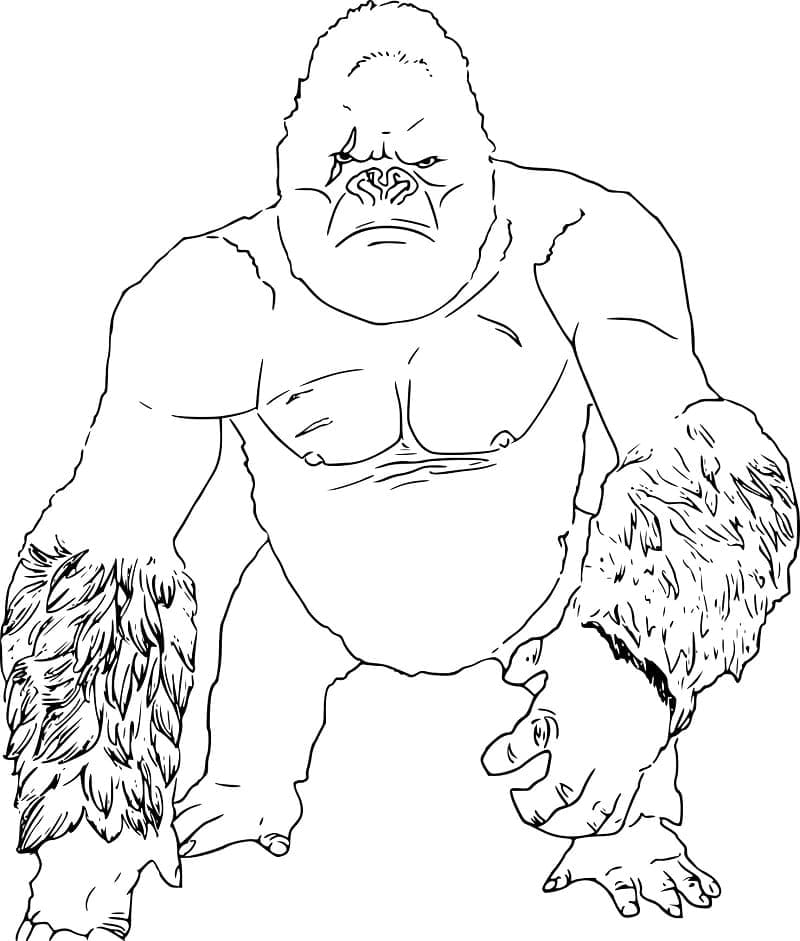 King Kong de colorat p09