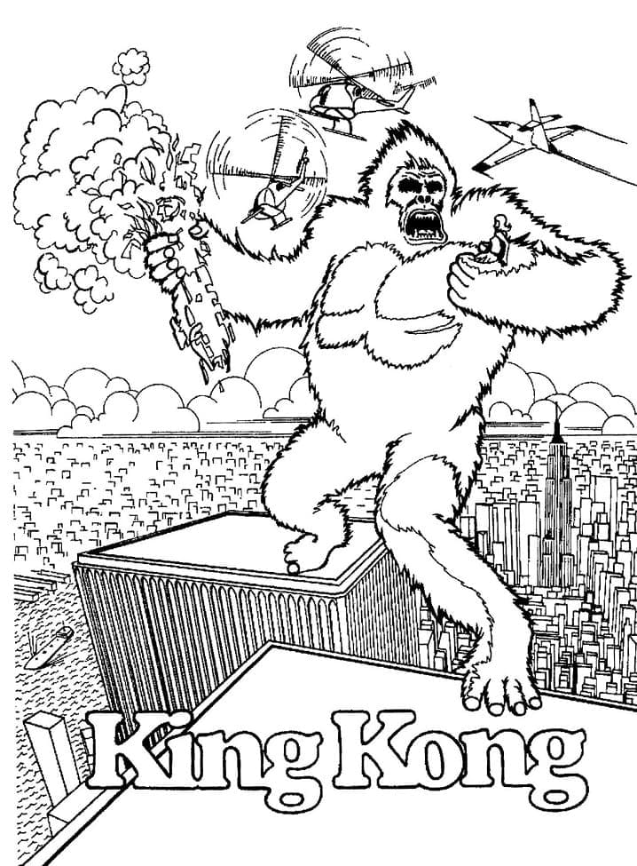 King Kong de colorat p20