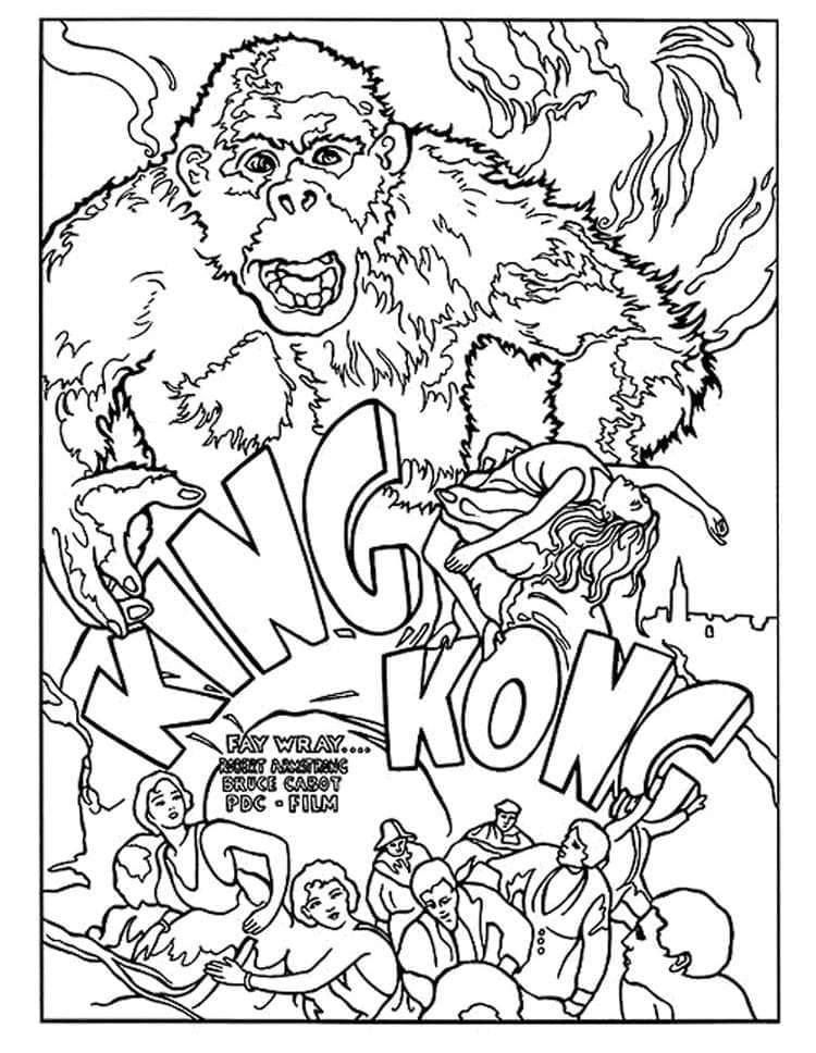 King Kong de colorat p23