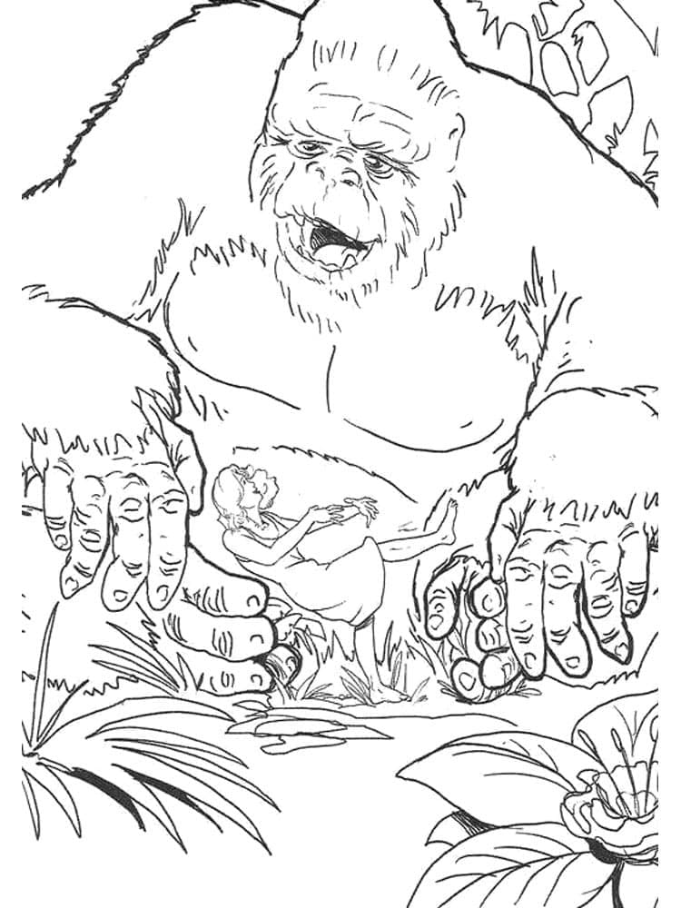 King Kong de colorat p32
