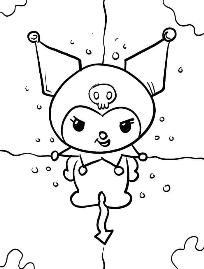 Fise de Colorat cu Kuromi Sanrio