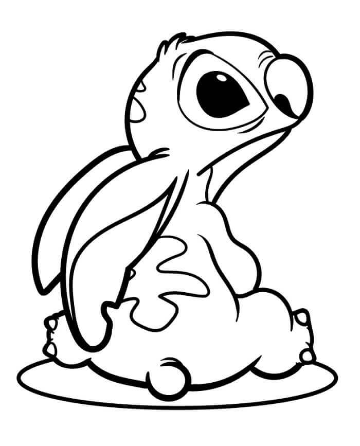 Fise de colorat cu Lilo și Stitch Imprimabile Gratuite Pentru Copii