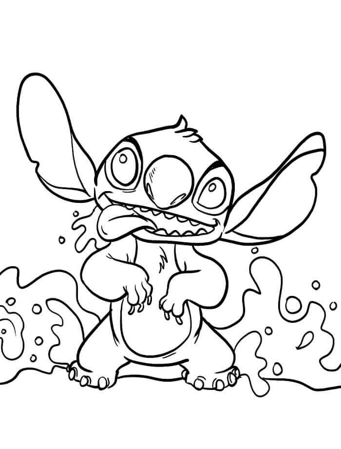 Fise de colorat cu Lilo și Stitch Imprimabile Gratuite