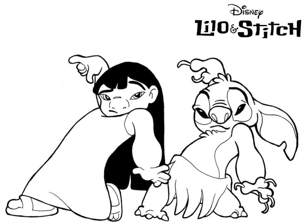 Lilo si stitch de colorat p07