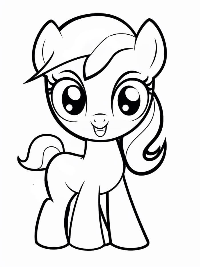 Fise de colorat cu My Little Pony Adorabil