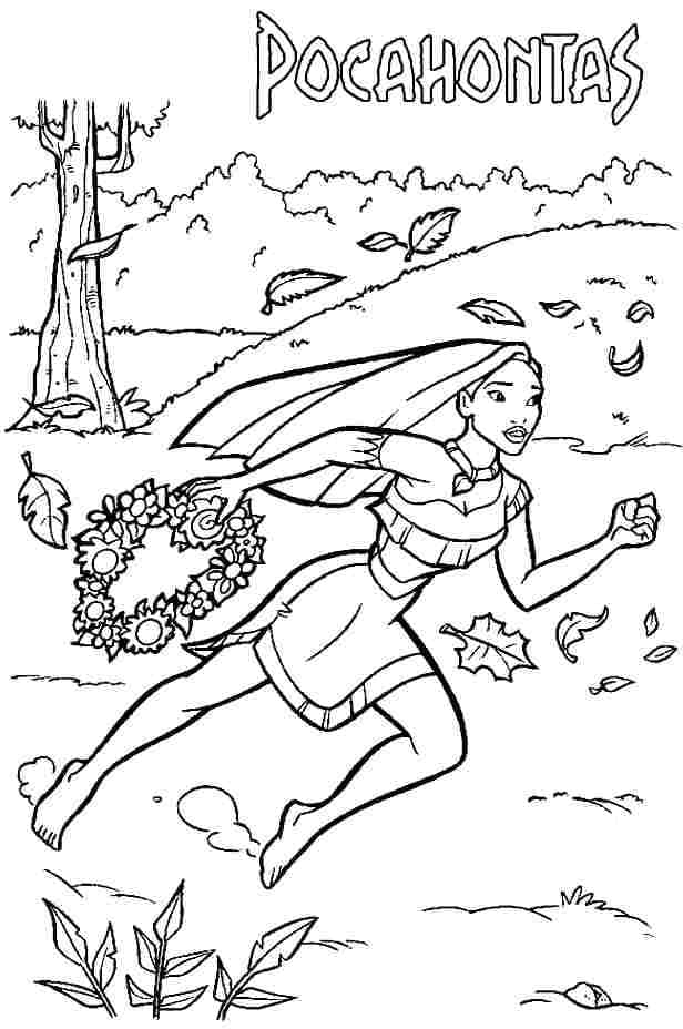 Pocahontas de colorat p38