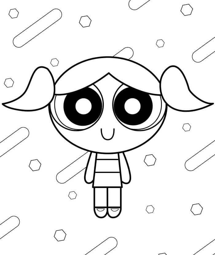 Fise de colorat cu Powerpuff girls de colorat p40