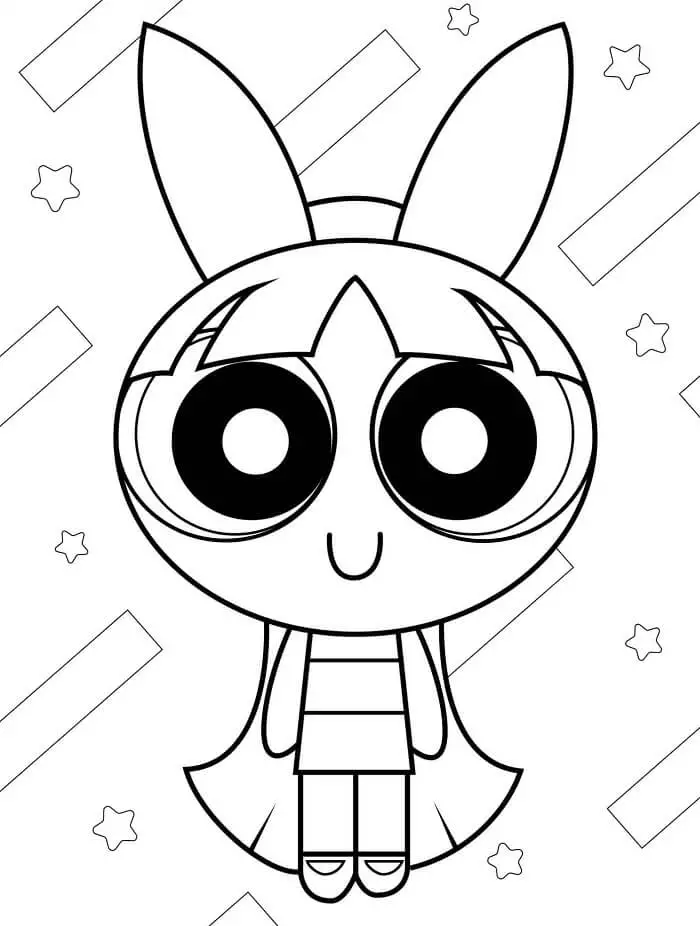 Fise de colorat cu Powerpuff girls de colorat p42
