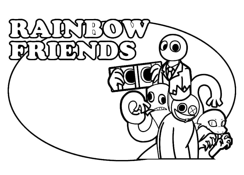 Rainbow friends de colorat p20