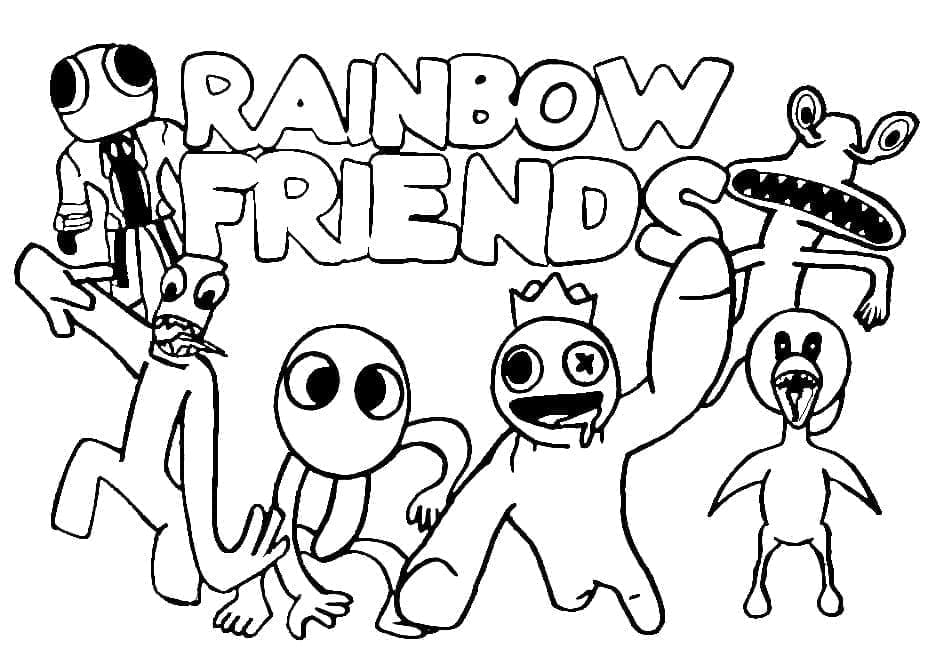 Rainbow friends de colorat p40