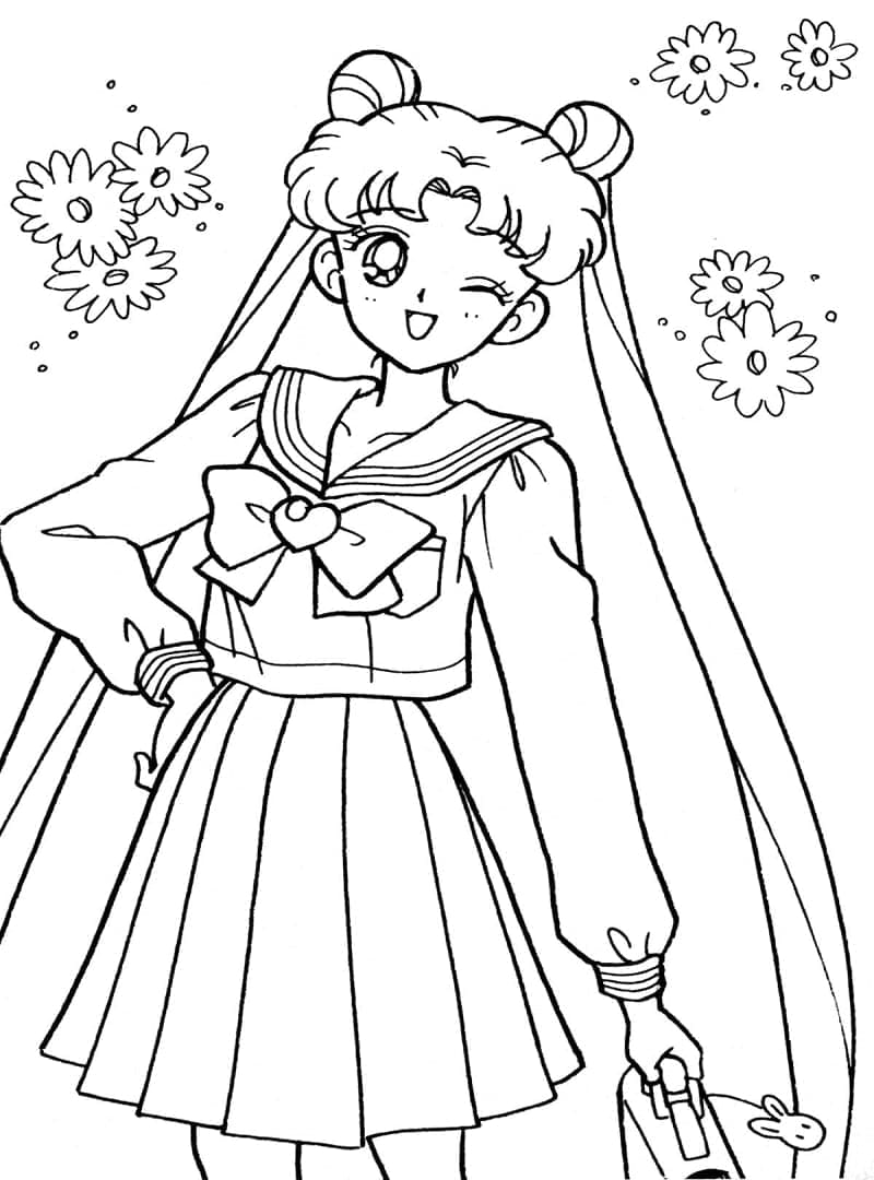 Sailor moon de colorat p09