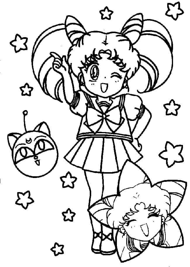 Sailor moon de colorat p19