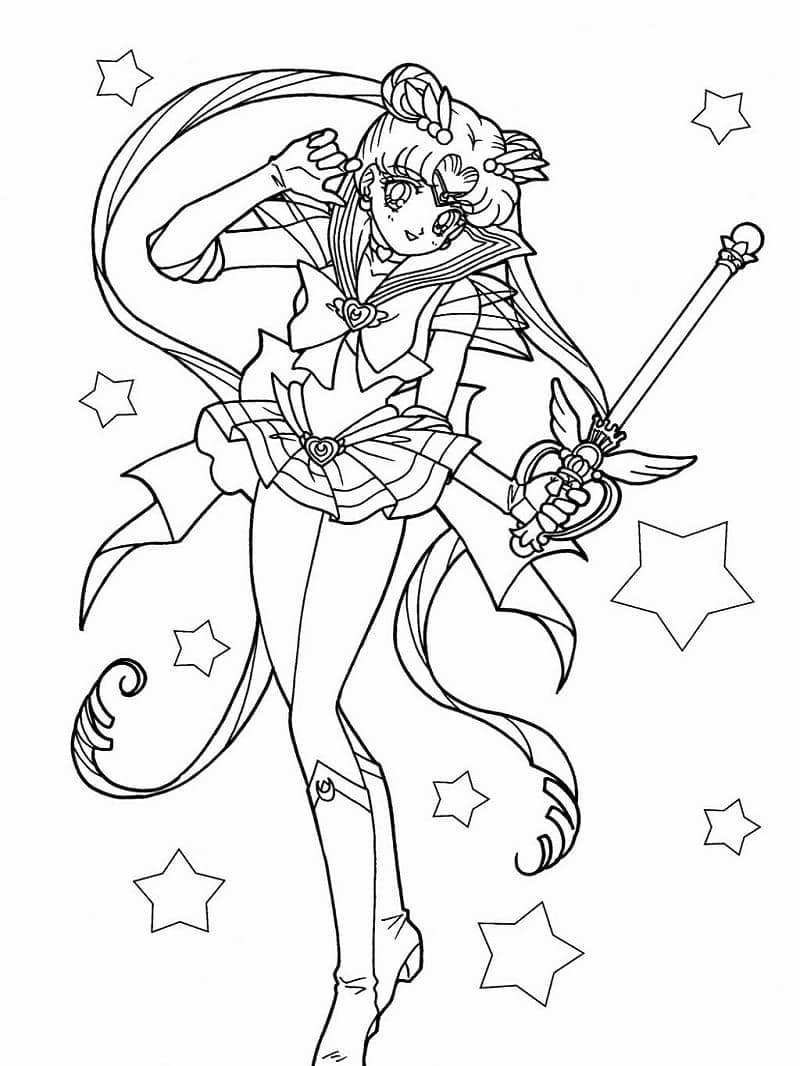 Sailor moon de colorat p40