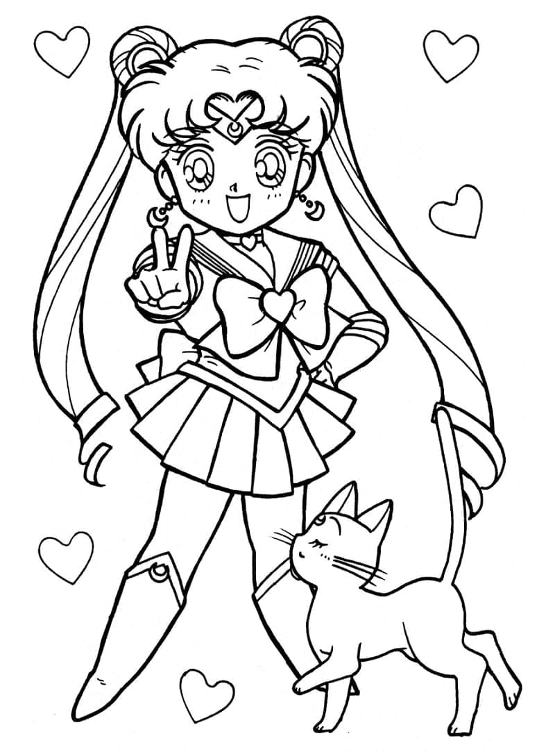 Sailor moon de colorat p46