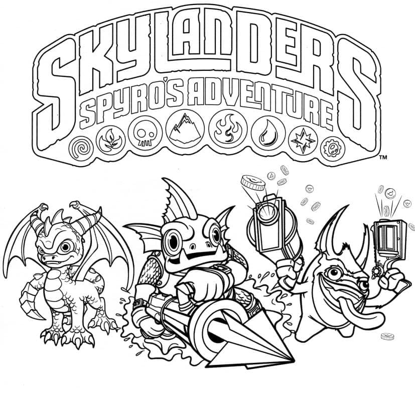 Skylanders de colorat p23
