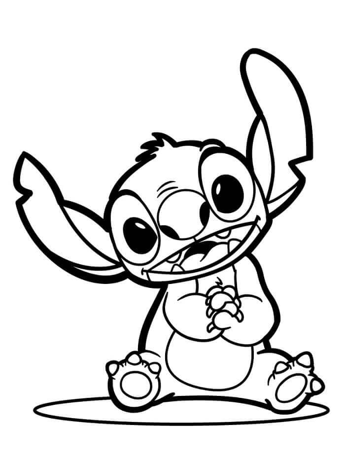 Fise de colorat cu Stitch Adorabil