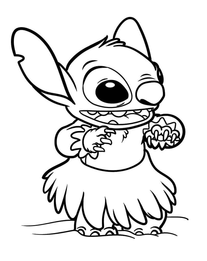 Fise de colorat cu Stitch Disney