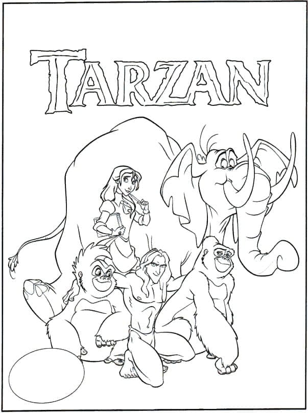 Tarzan de colorat p26