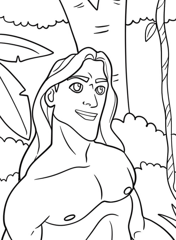 Fise de colorat cu Tarzan de colorat p54