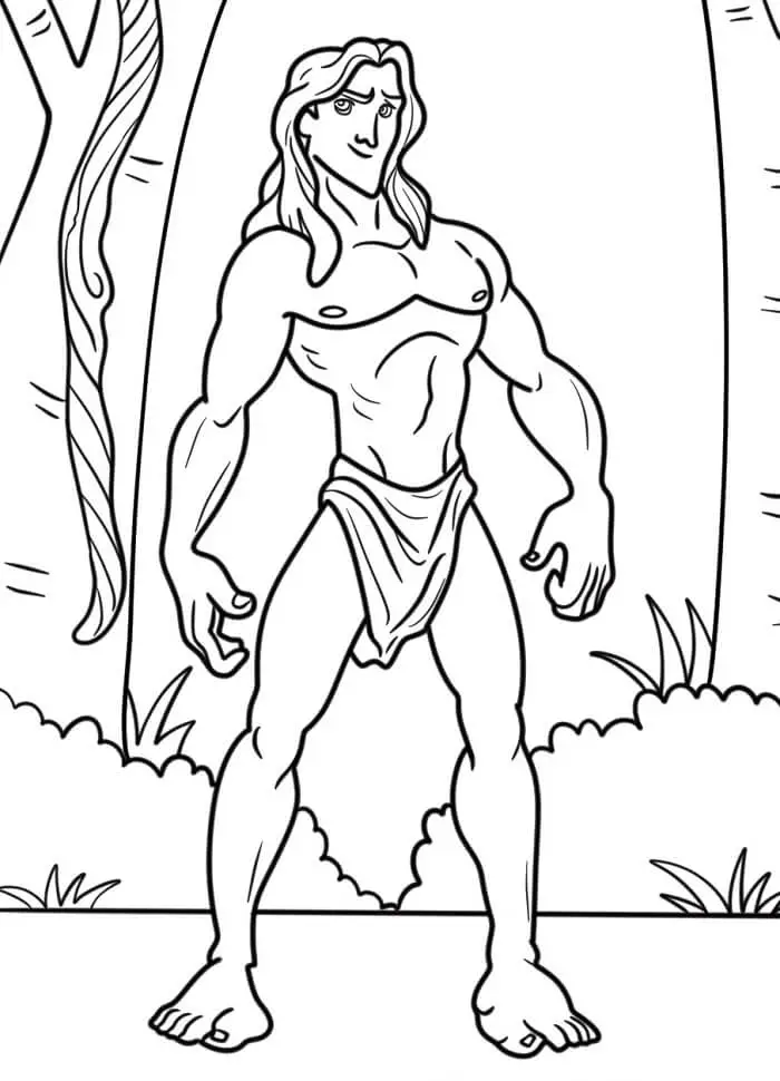 Fise de colorat cu Tarzan de colorat p57