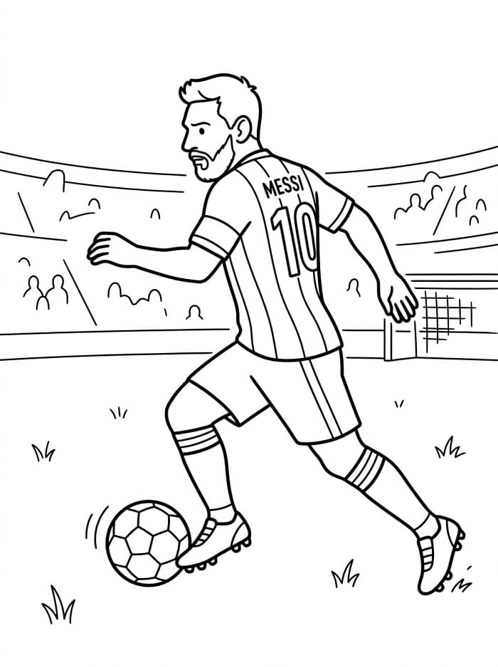 Fise de colorat cu Uimitorul Messi