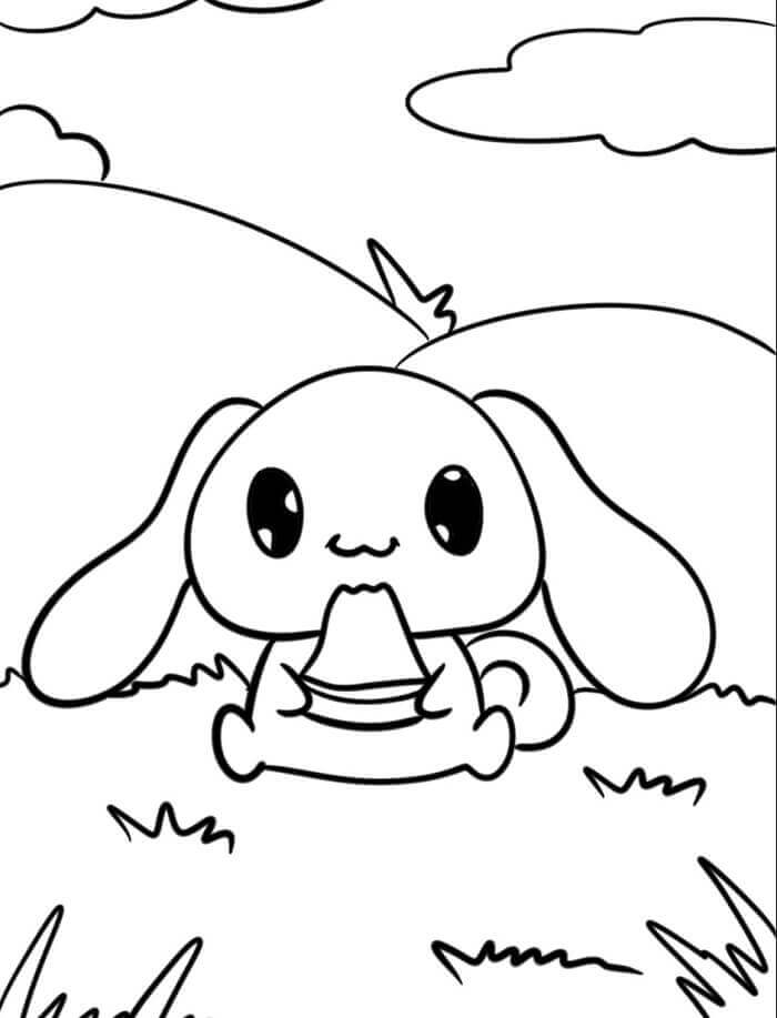 Fise de colorat cu Adorabilul Cinnamoroll