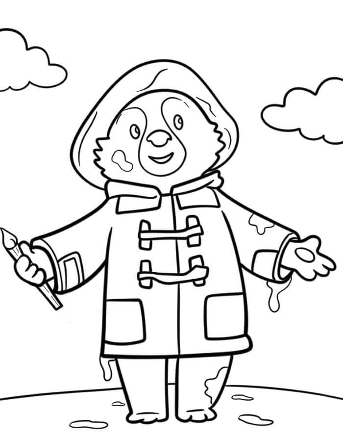 Fise de colorat cu Adorabilul Paddington