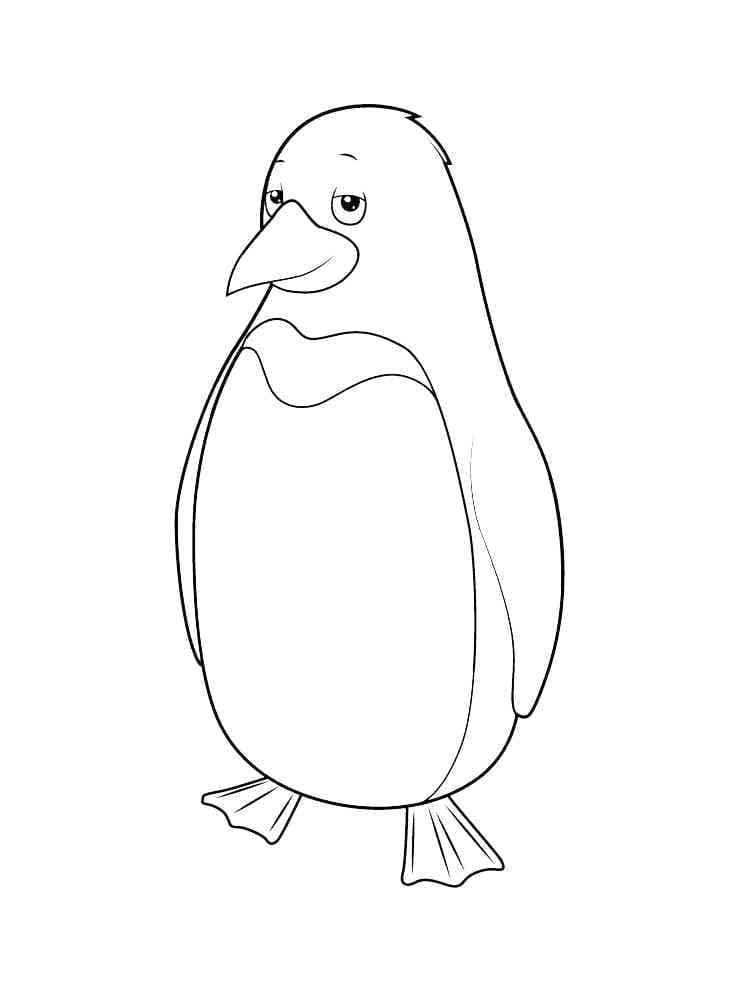 Animale pinguini de colorat p19