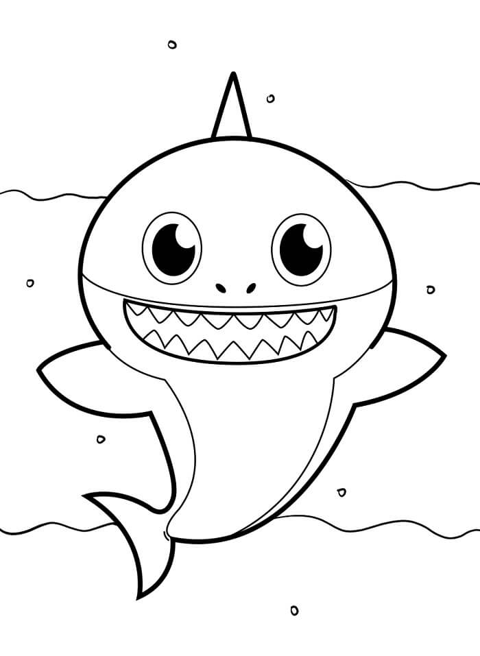 Fise de colorat cu Baby Shark Imprimabile
