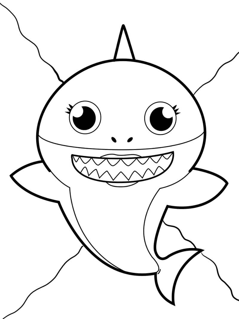 Fise de colorat cu Baby Shark gratuite