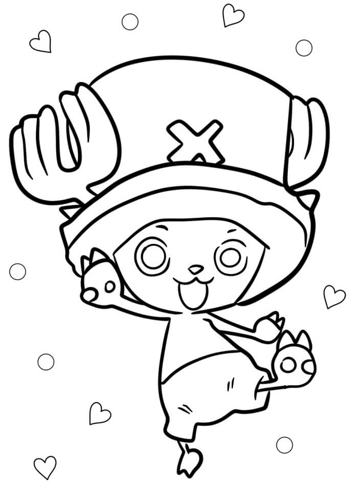 Fise de colorat cu Chopper One Piece