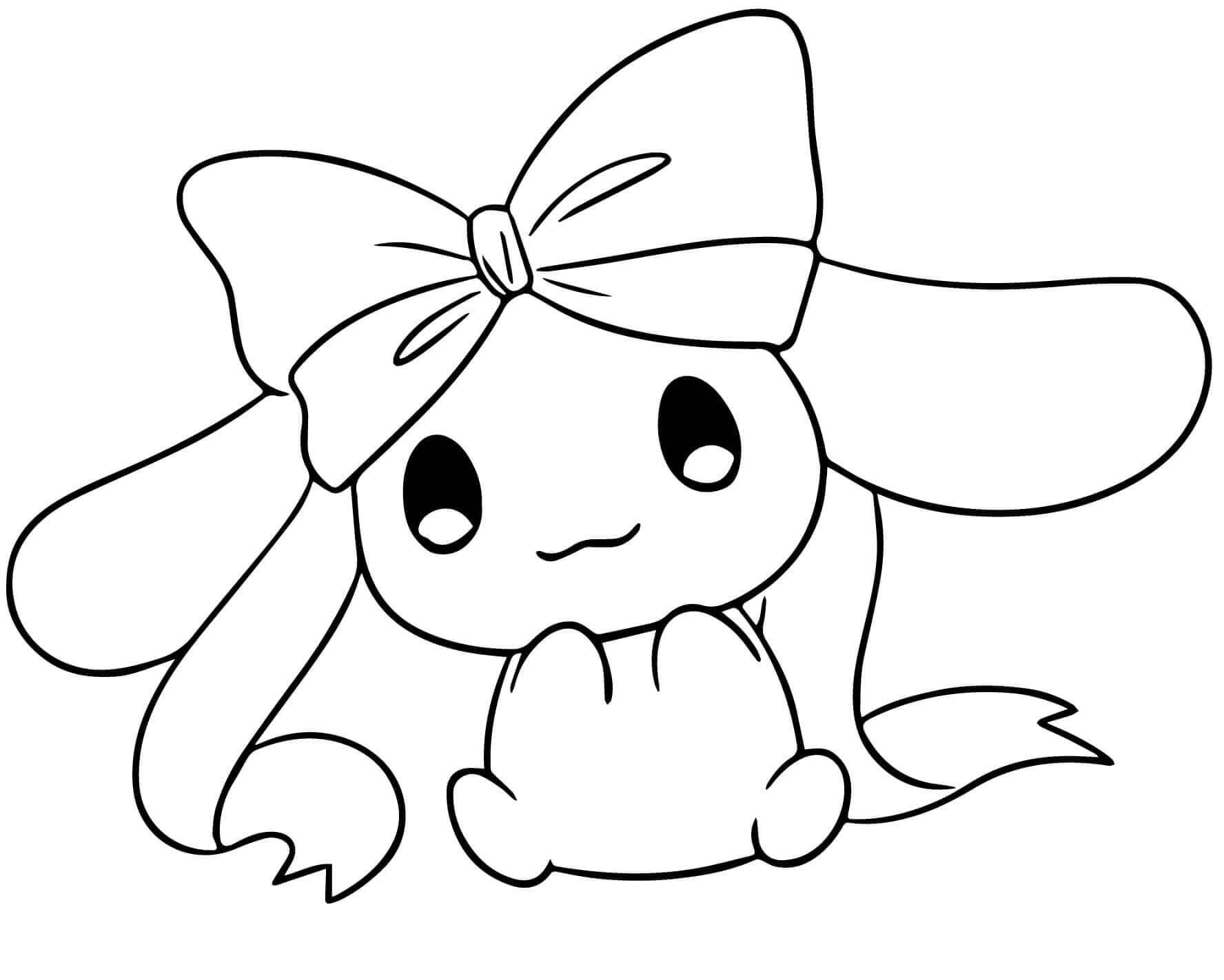 Fise de colorat cu Cinnamoroll fericit