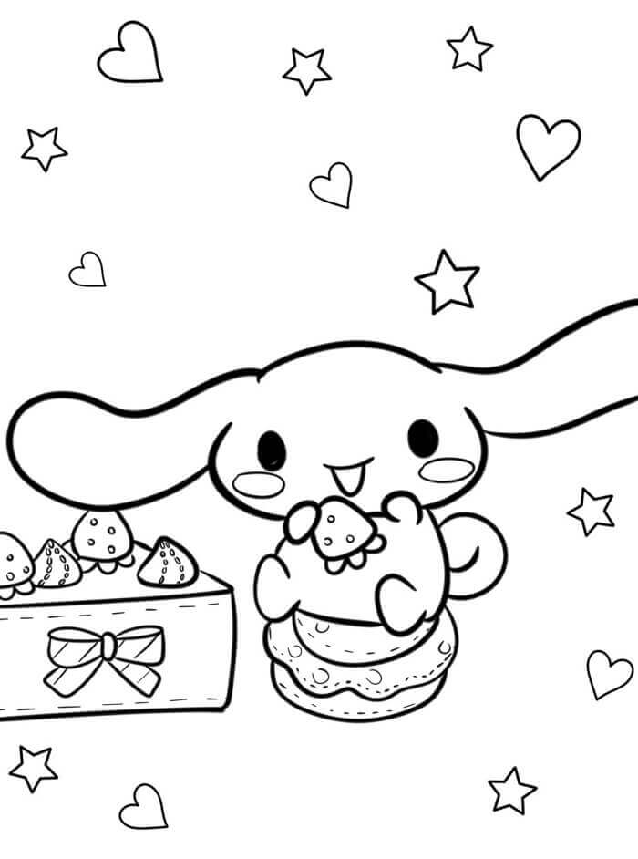 Fise de colorat cu Cinnamoroll gratuite