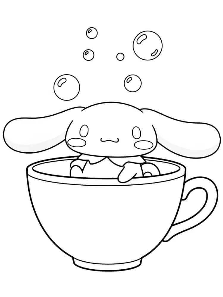 Fise de colorat cu Cinnamoroll imprimabile gratuite