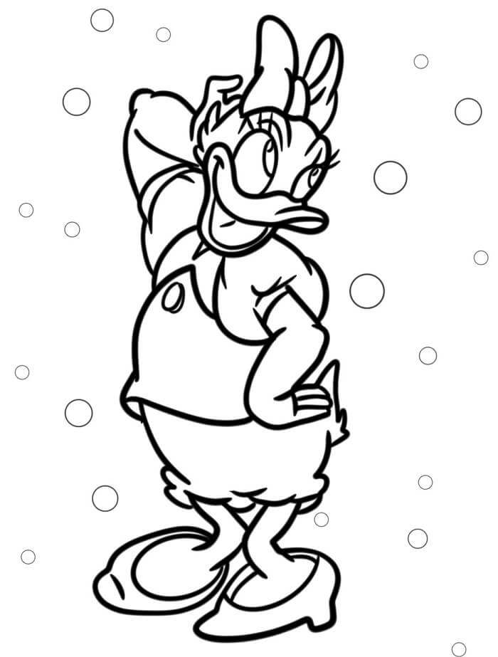 Fise de colorat cu Daisy Duck Disney