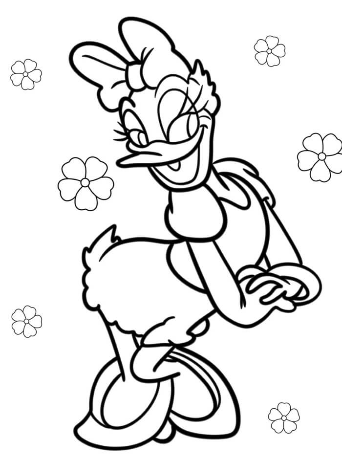 Fise de colorat cu Daisy Duck Gratuite