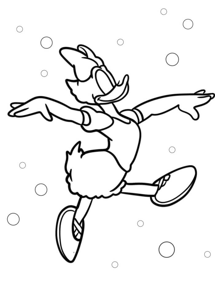 Fise de colorat cu Daisy Duck Imprimabile Gratuite