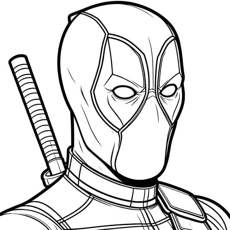 Fise de Colorat cu Deadpool Imprimabile