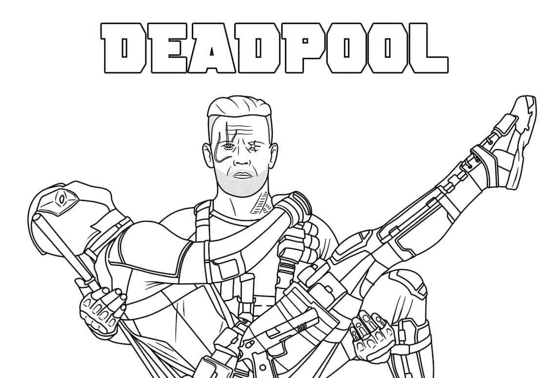 Deadpool de colorat p05